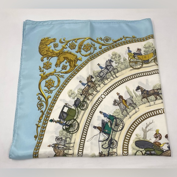 Hermes Vinatge Scarf La Promenade De Longcgamps Carre 90 Ledoux - Picture 7 of 16